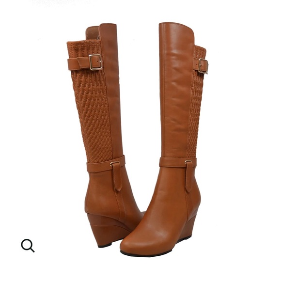 Shoes - Knee high wedge boots